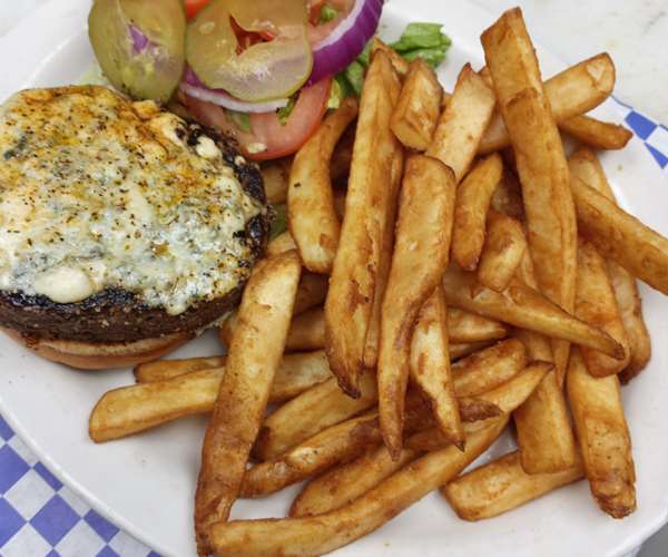 Black n Bleu Burger with Benson's Fries